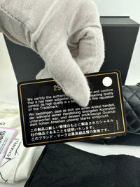 Medium Classic Double Flap Black Lambskin SHW