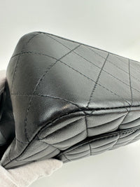 Medium Classic Double Flap Black Lambskin SHW