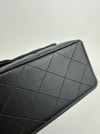 Medium Classic Double Flap Black Lambskin SHW