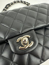 Medium Classic Double Flap Black Lambskin SHW
