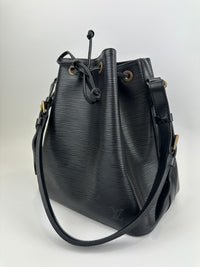 Vintage Petite Noe Black Epi Leather Bucket Bag