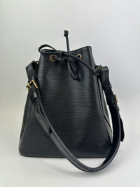 Vintage Petite Noe Black Epi Leather Bucket Bag