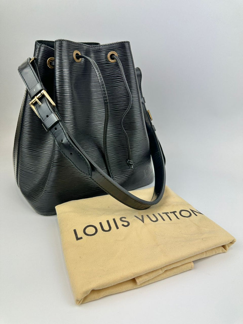 Vintage Petite Noe Black Epi Leather Bucket Bag
