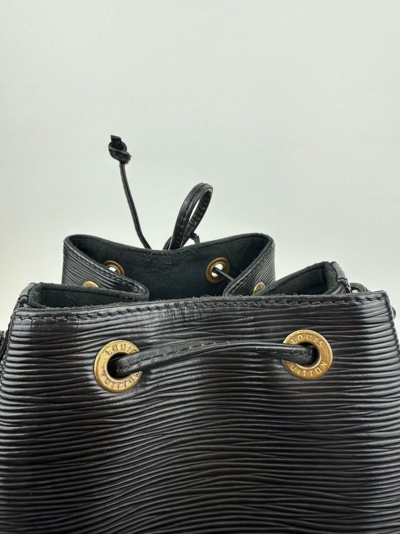 Vintage Petite Noe Black Epi Leather Bucket Bag