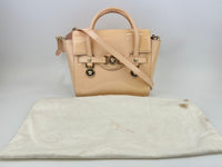 Small La Medusa Pastel Pink Patent Top Handle Bag