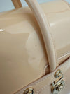 Small La Medusa Pastel Pink Patent Top Handle Bag