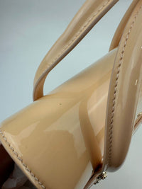 Small La Medusa Pastel Pink Patent Top Handle Bag