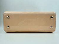 Small La Medusa Pastel Pink Patent Top Handle Bag