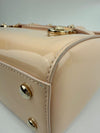 Small La Medusa Pastel Pink Patent Top Handle Bag