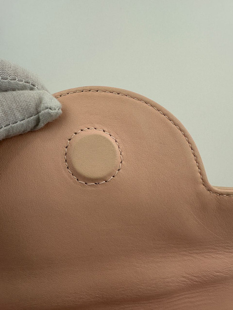 Small La Medusa Pastel Pink Patent Top Handle Bag