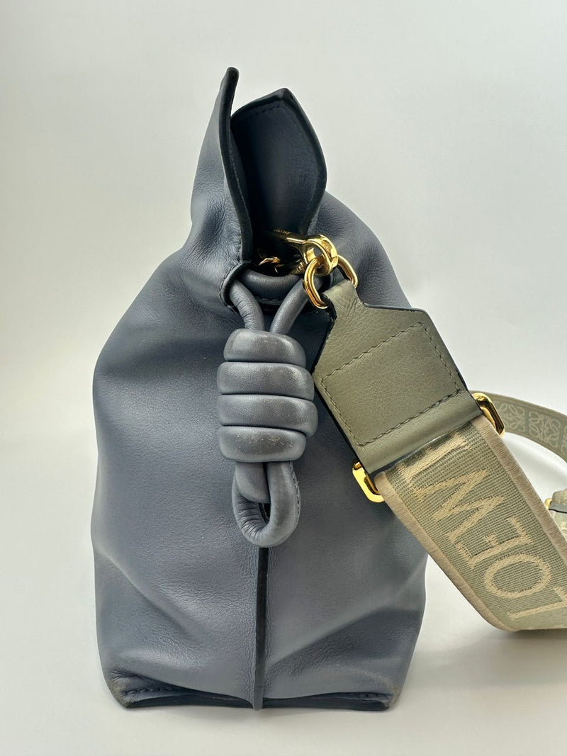 Medium Flamenco Clutch Bag Blue