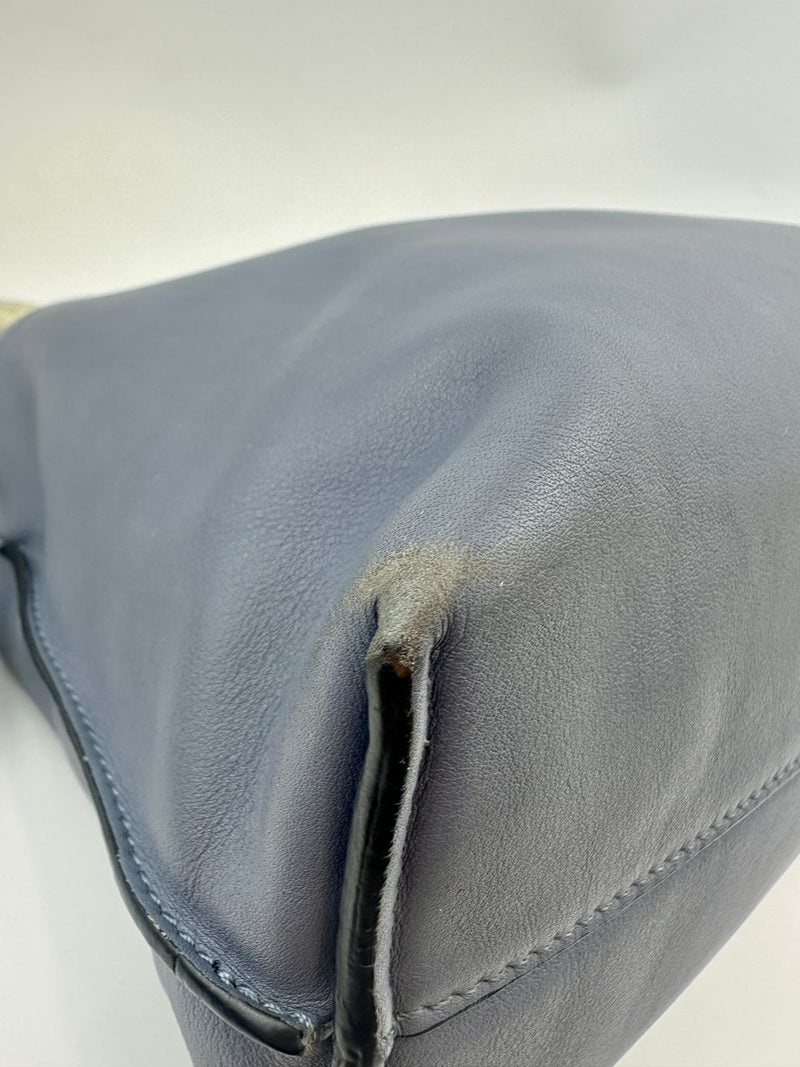 Medium Flamenco Clutch Bag Blue