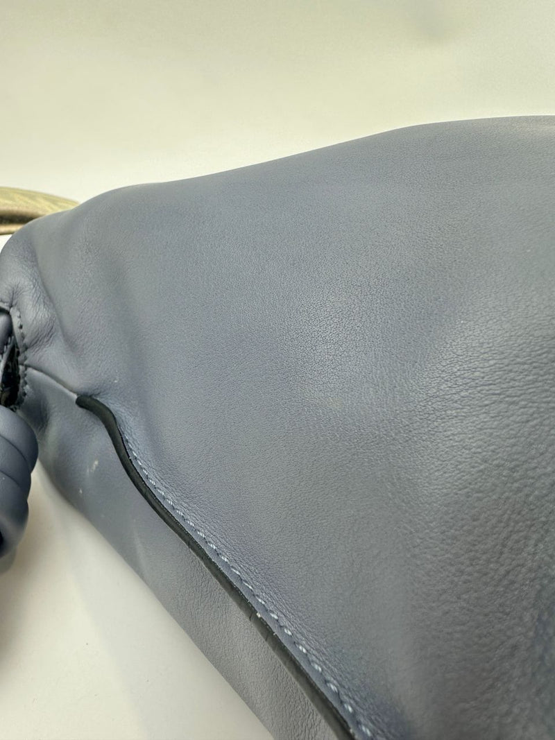 Medium Flamenco Clutch Bag Blue