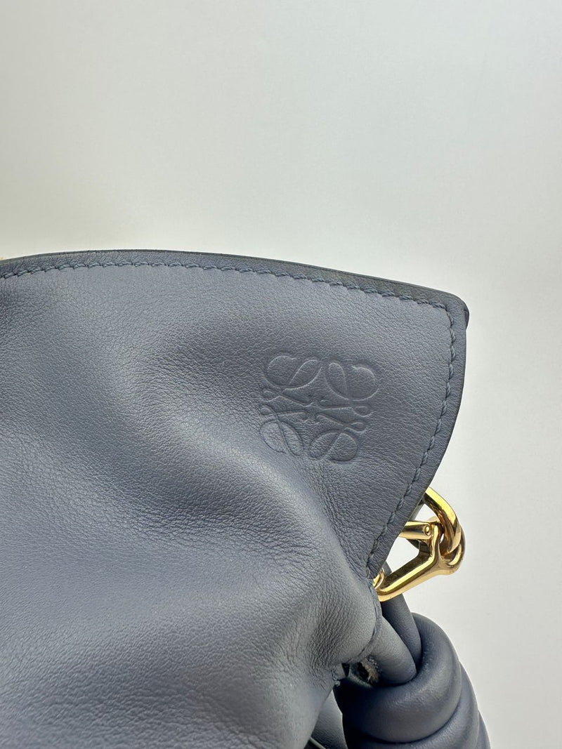 Medium Flamenco Clutch Bag Blue