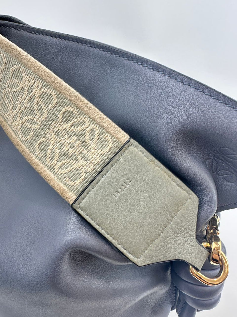 Medium Flamenco Clutch Bag Blue