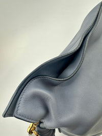 Medium Flamenco Clutch Bag Blue