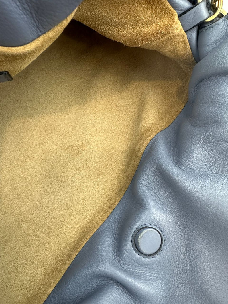 Medium Flamenco Clutch Bag Blue