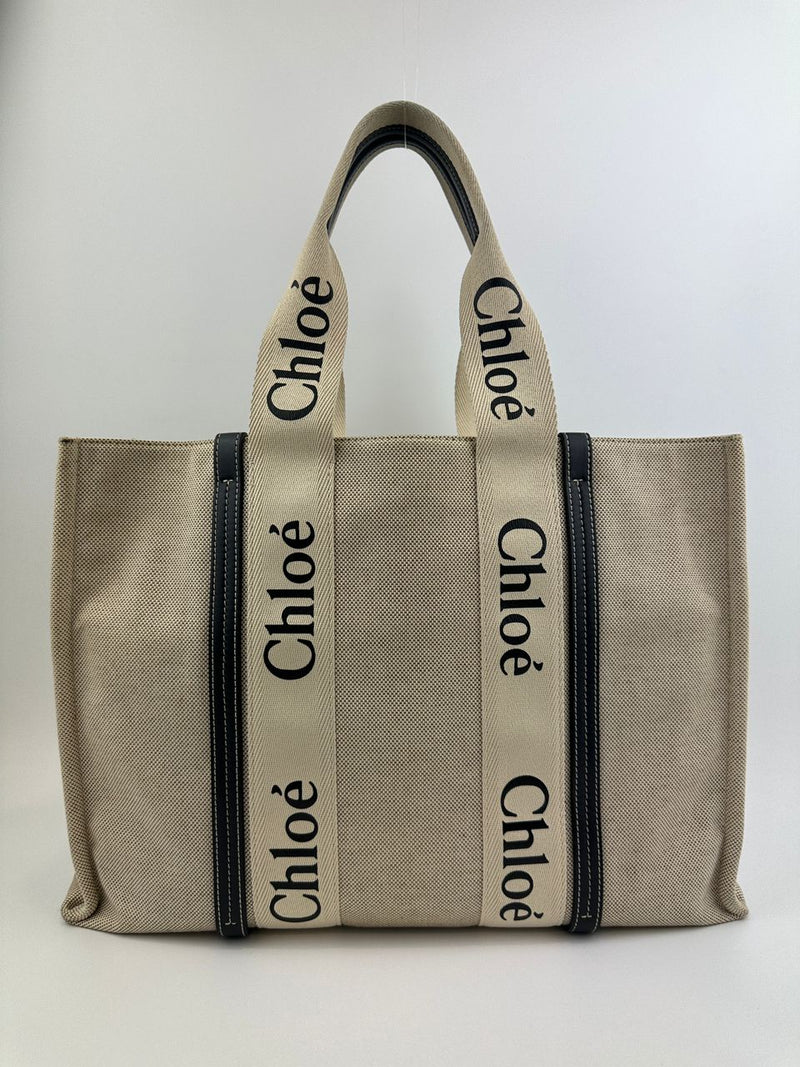 Woody Navy Large Tote Bag - Glampot