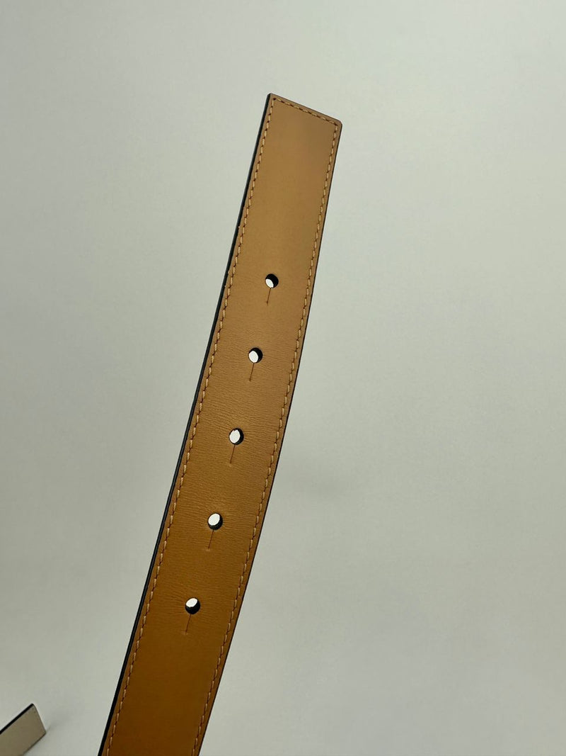 Reversible Anagram Belt in Supple Grained Calfskin - Glampot