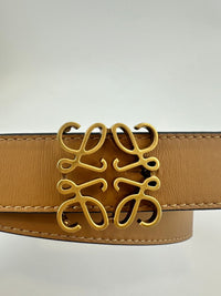 Reversible Anagram Belt in Supple Grained Calfskin - Glampot