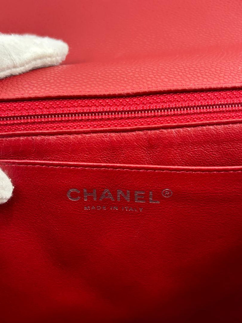 Maxi Single Flap Red Caviar SHW