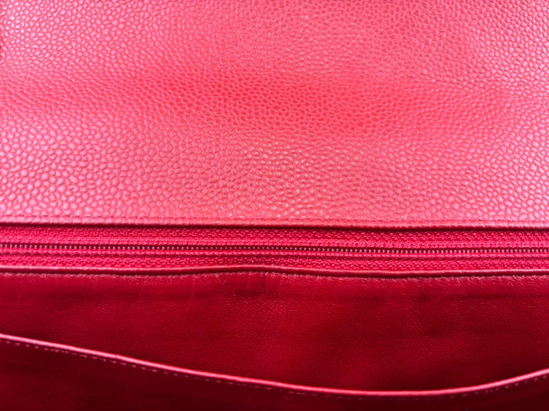 Maxi Single Flap Red Caviar SHW