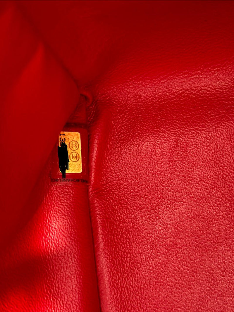 Maxi Single Flap Red Caviar SHW