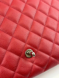 Maxi Single Flap Red Caviar SHW