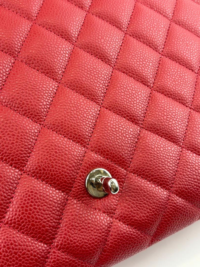 Maxi Single Flap Red Caviar SHW