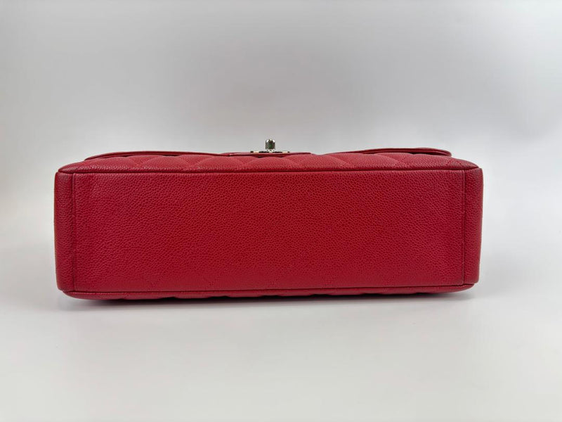 Maxi Single Flap Red Caviar SHW