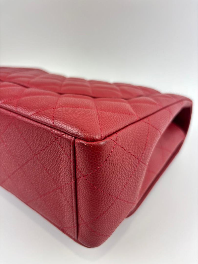 Maxi Single Flap Red Caviar SHW