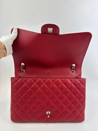 Maxi Single Flap Red Caviar SHW
