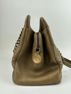 A67493 CC Quilted Matte Gold Shoulder Tote
