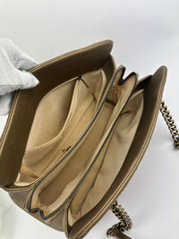 A67493 CC Quilted Matte Gold Shoulder Tote