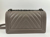 Le Boy Chevron Lambskin Grey PHW