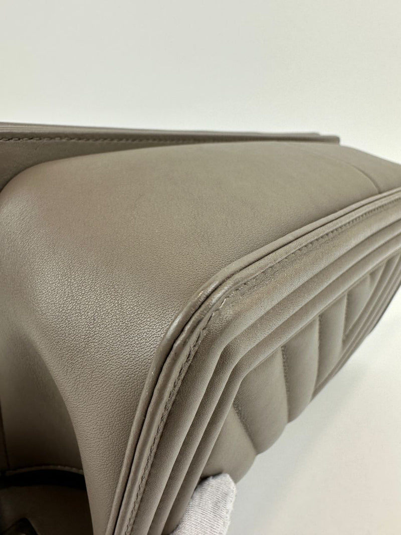 Le Boy Chevron Lambskin Grey PHW