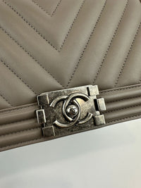 Le Boy Chevron Lambskin Grey PHW