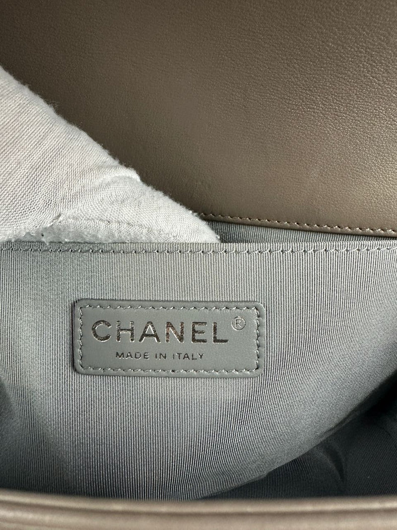 Le Boy Chevron Lambskin Grey PHW