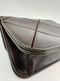 Eleanor Diamond Quilt Leather Shoulder Bag in Burgundy