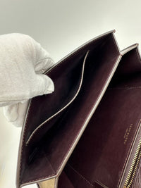 Eleanor Diamond Quilt Leather Shoulder Bag in Burgundy