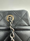 Quilted Caviar Leather Timeless CC Soft Shopping Tote in Black SHW