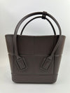 Matt Rubber Mini Arco Tote in Brown