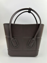 Matt Rubber Mini Arco Tote in Brown