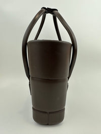 Matt Rubber Mini Arco Tote in Brown