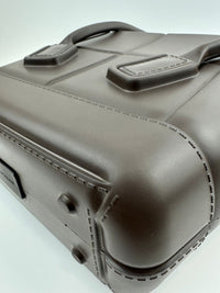 Matt Rubber Mini Arco Tote in Brown