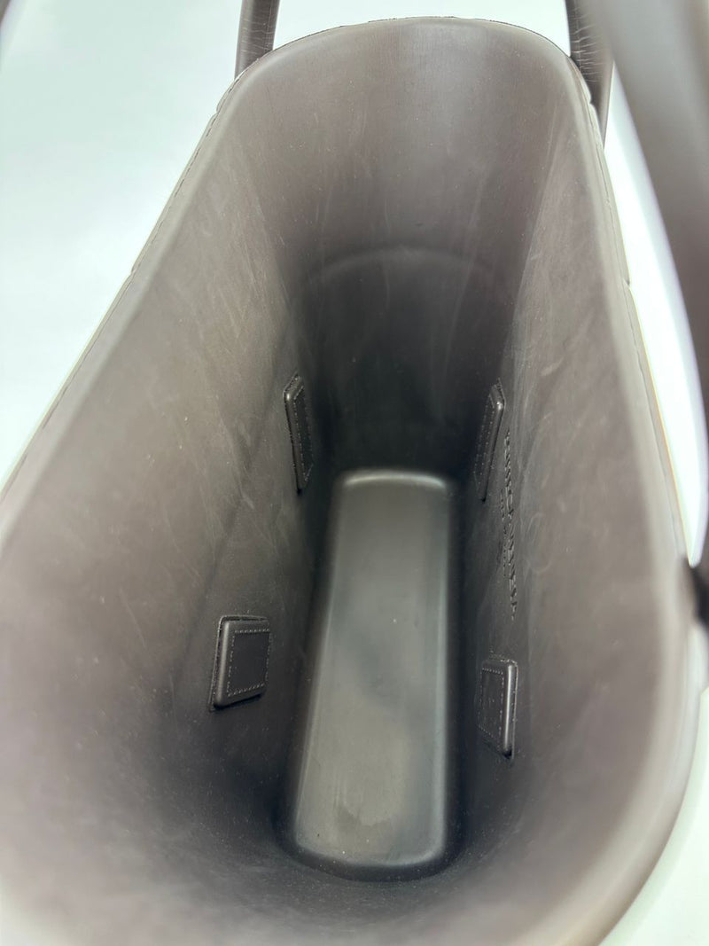 Matt Rubber Mini Arco Tote in Brown