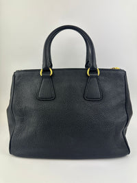 BN2420 Vitello Daino Black Leather Tote Bag &nbsp;
