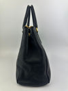 BN2420 Vitello Daino Black Leather Tote Bag &nbsp;