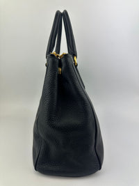 BN2420 Vitello Daino Black Leather Tote Bag &nbsp;