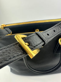 BN2420 Vitello Daino Black Leather Tote Bag &nbsp;